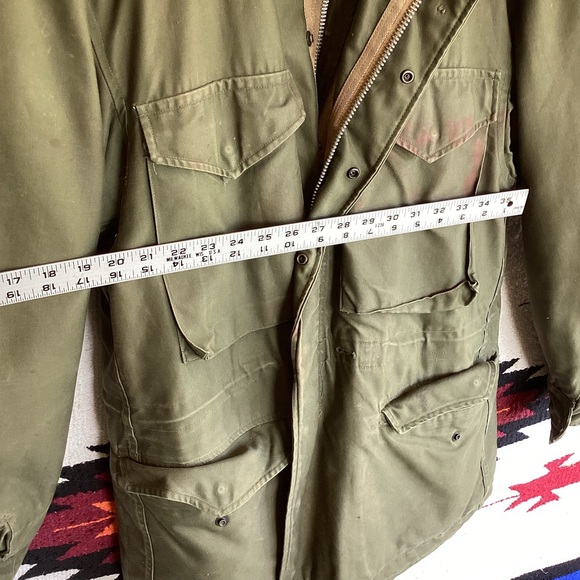 VINTAGE US ARMY FIELD JACKET M-1951 & M-1950 liner VIETNAM WAR SMALL REGULAR - Picture 7 of 13